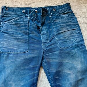 RRL Ralph Lauren Double RL Denim/Jeans with button fly & utility pockets -34/32